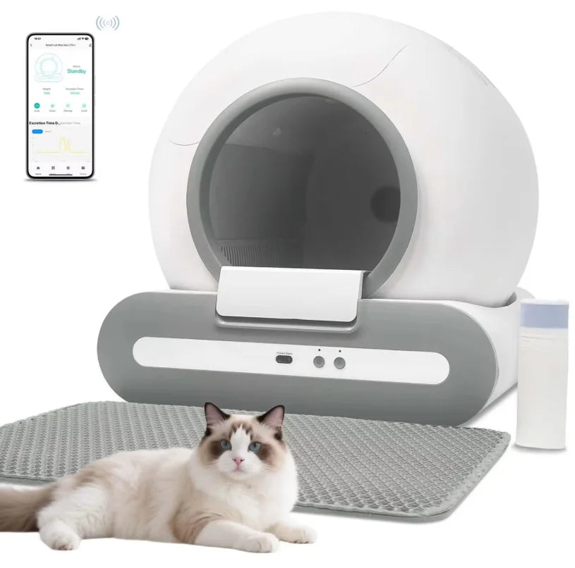 Bac à litière autonettoyant pour chat
