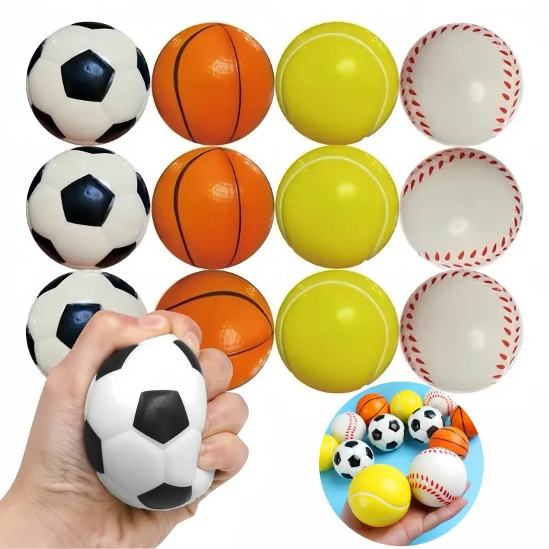Lot de 12 balles anti-stress en mousse