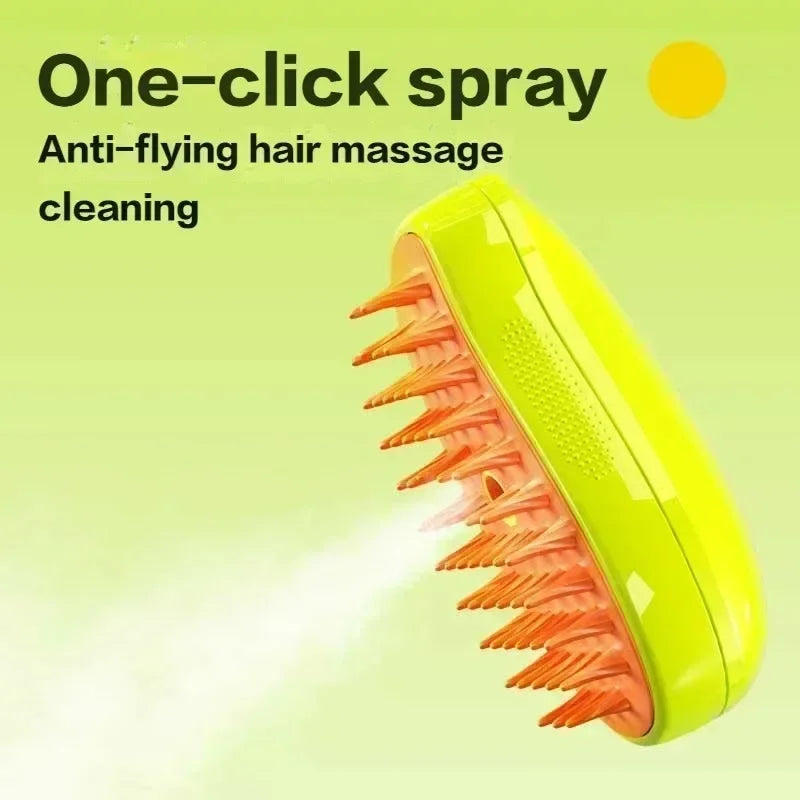 Brosse à vapeur 3 en 1 pour chats et chiens