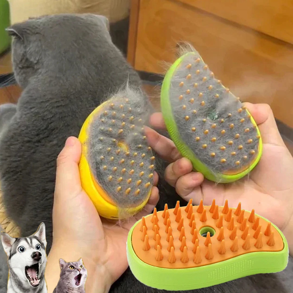 Brosse à vapeur 3 en 1 pour chats et chiens