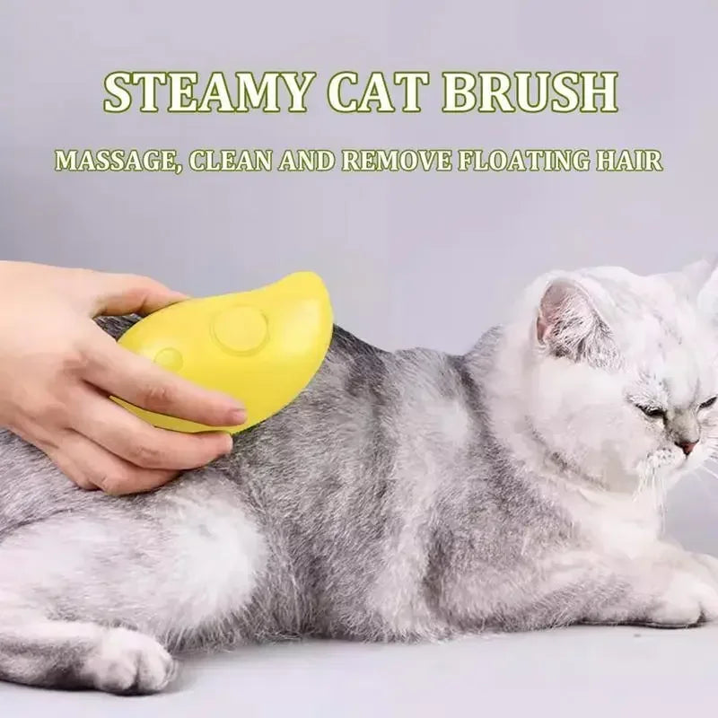 Brosse à vapeur 3 en 1 pour chats et chiens