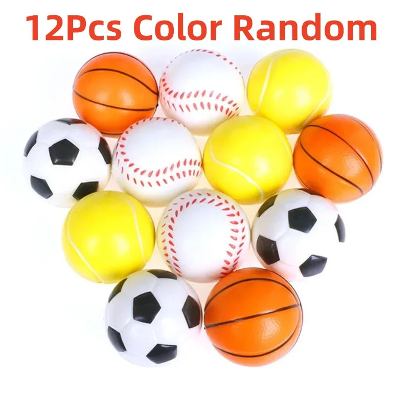 Lot de 12 balles anti-stress en mousse