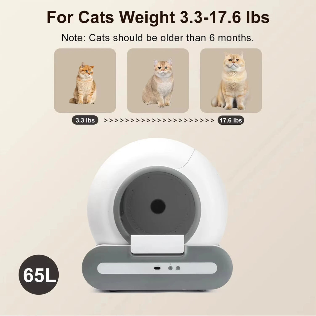 Bac à litière autonettoyant pour chat