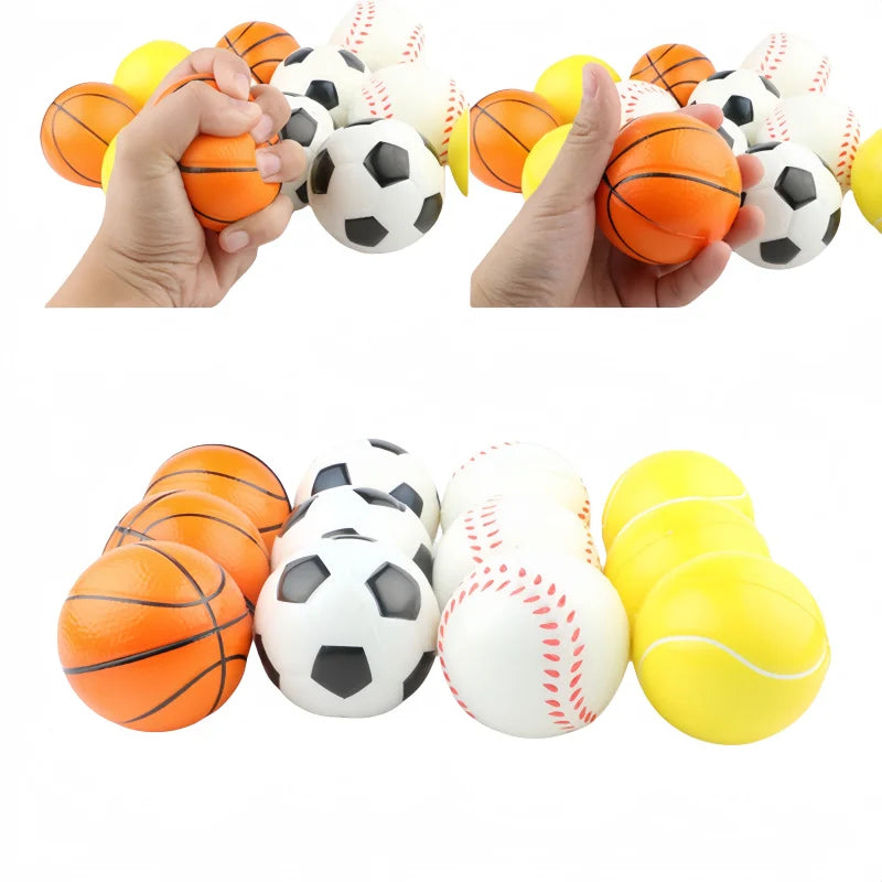 Lot de 12 balles anti-stress en mousse