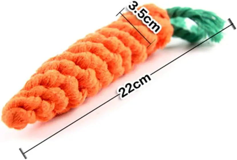 Corde jouet carotte pour chien – Nettoyage dentaire